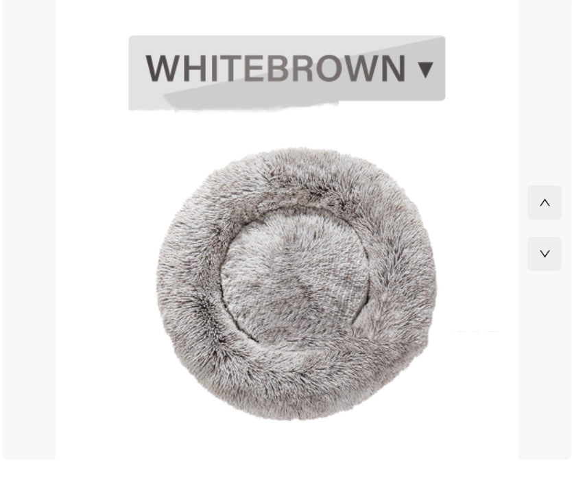 Round Fluffy Dog Bed - Cozy Winter Nest