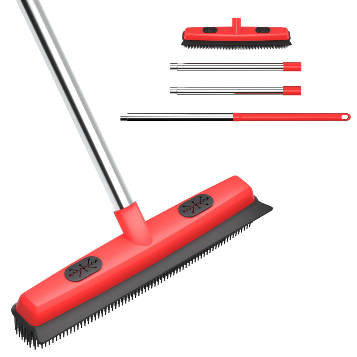 Pet Hair Remover Broom - 2-in-1 Carpet Cleaner