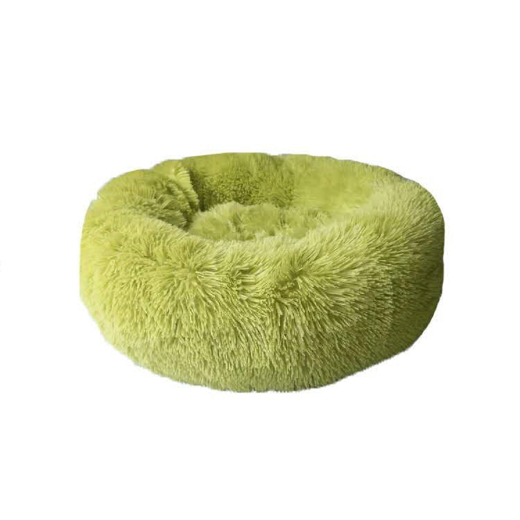 Round Fluffy Dog Bed - Cozy Winter Nest