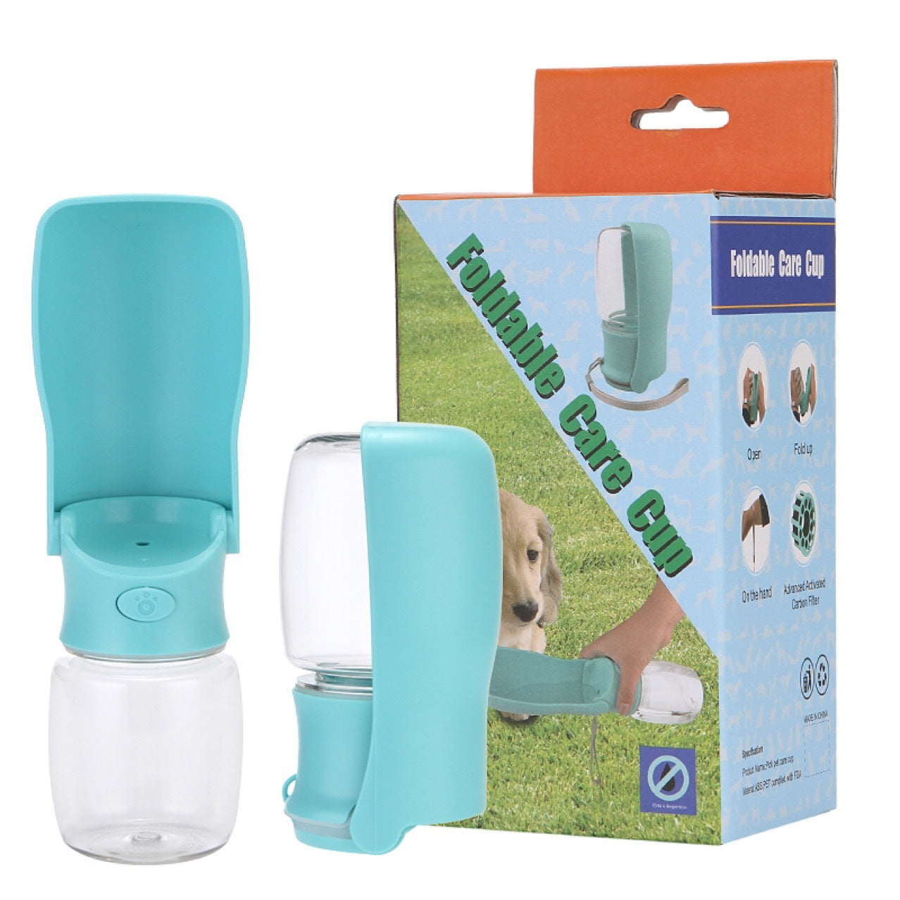 Portable Dog Water Bottle - Foldable Dispenser