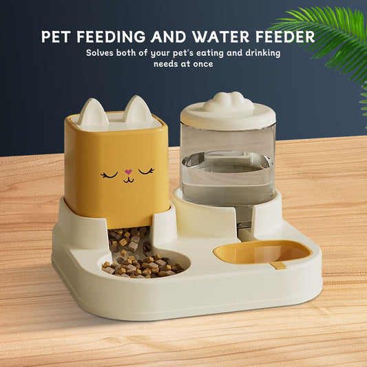 Auto Dog Water & Food Dispenser - 2-in-1