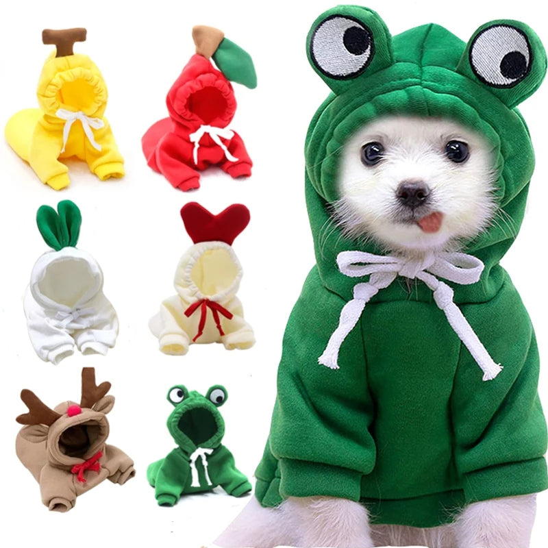 Fruit Hoodie for Small Dogs - Warm Fleece