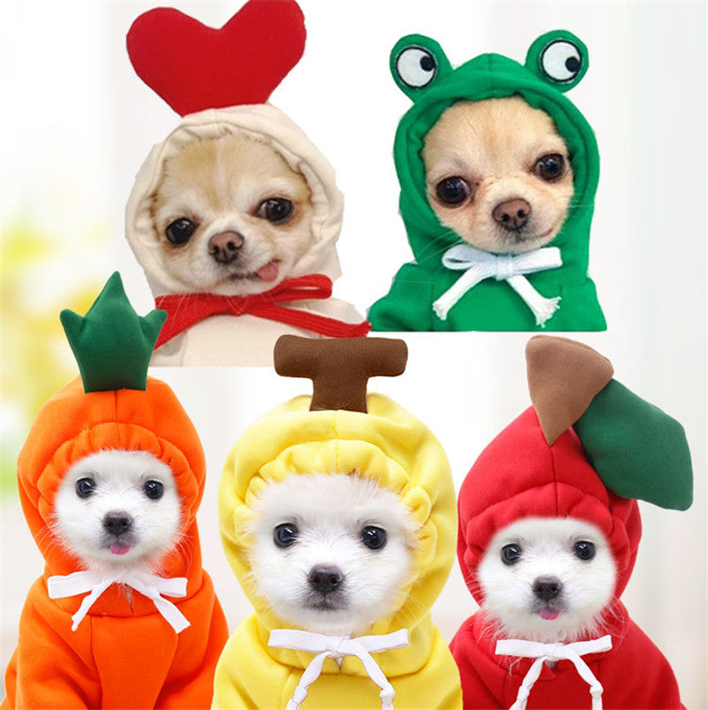 Fruit Hoodie for Small Dogs - Warm Fleece
