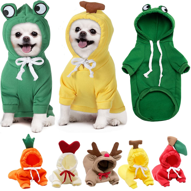 Fruit Hoodie for Small Dogs - Warm Fleece