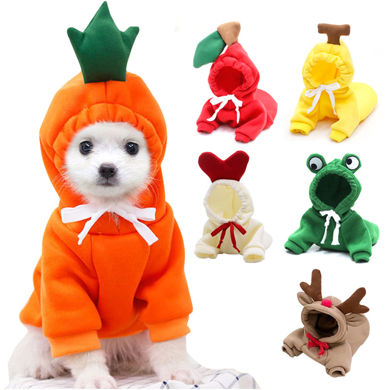 Fruit Hoodie for Small Dogs - Warm Fleece