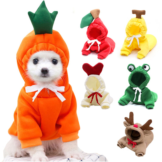Fruit Hoodie for Small Dogs - Warm Fleece